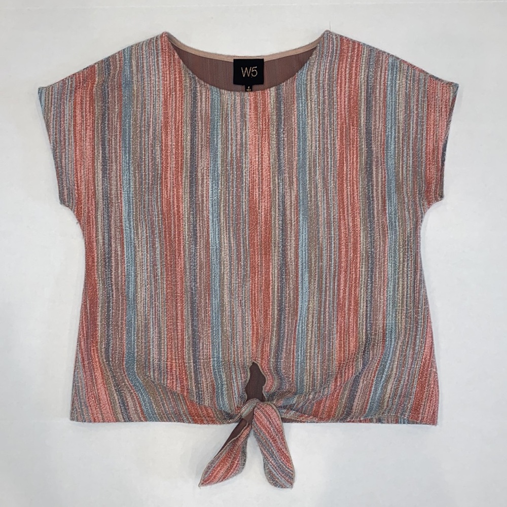 W5 By Anthropologie Textured Tie Top
